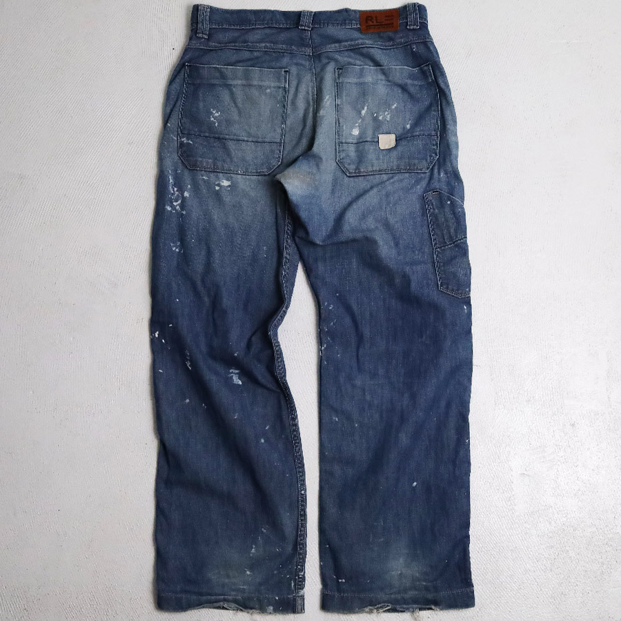 POLO JEANS painter's pants мужской 33 дюймовый рабочие брюки Denim брюки Polo джинсы ji- хлеб ralph lauren Ralph Lauren 