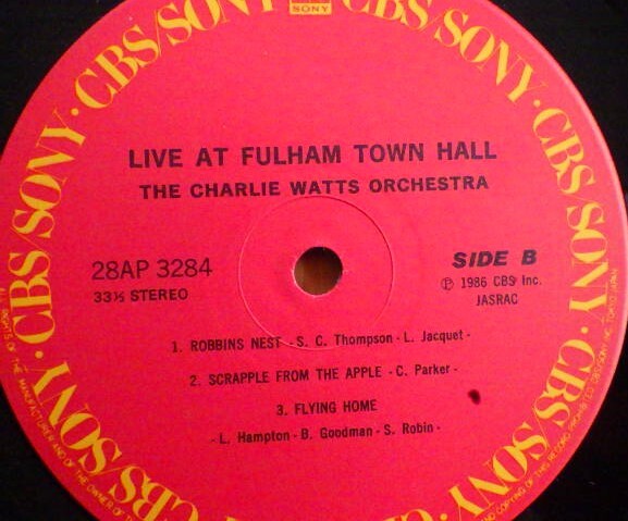 S417 ] Charlie Watts Orchestra, The Live at fulham town hall 28AP3284_画像9