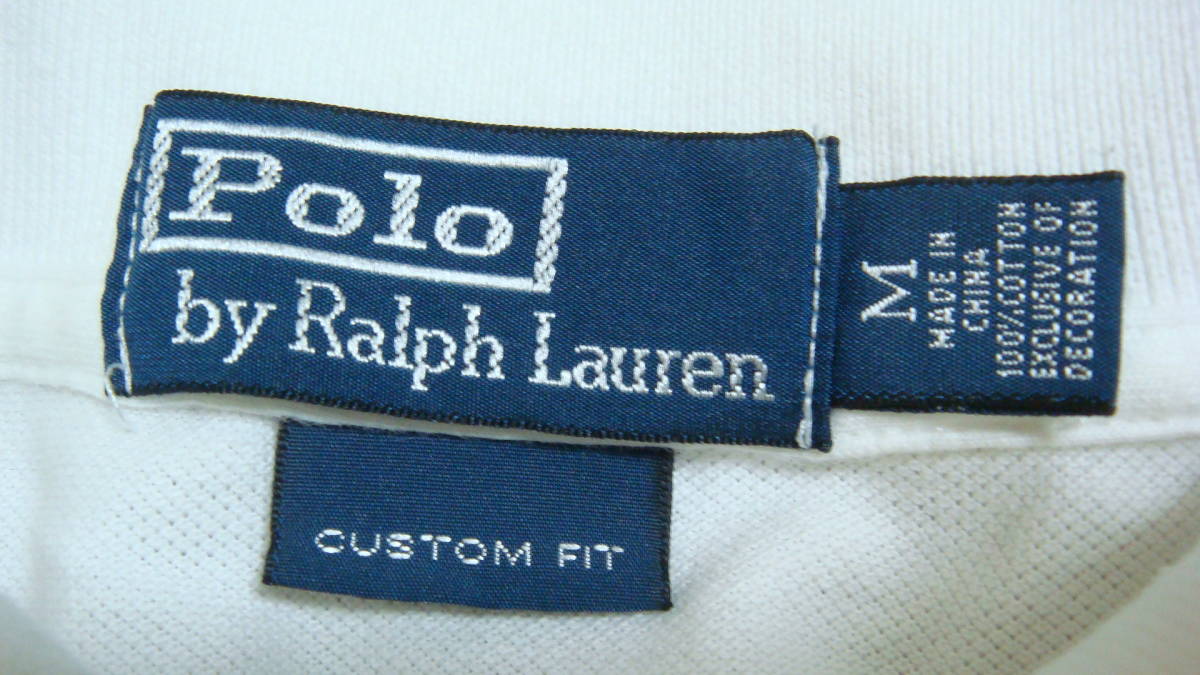 POLO RALPH LAUREN ポロラルフローレン USA ポロシャツ ホワイトカラー M メール便
