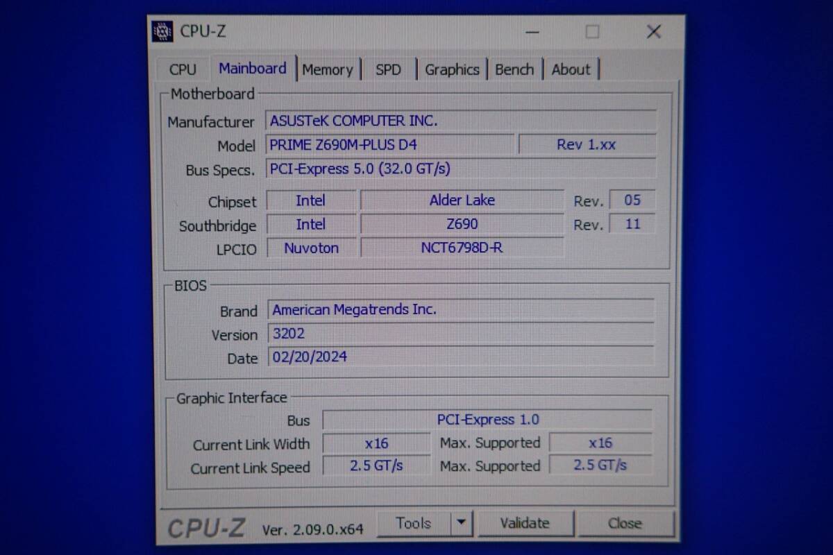 ASUS PRIME Z690M-PLUS D4マザーボード+Intel Core i3 12100 CPU 中古 送料込み！_画像9