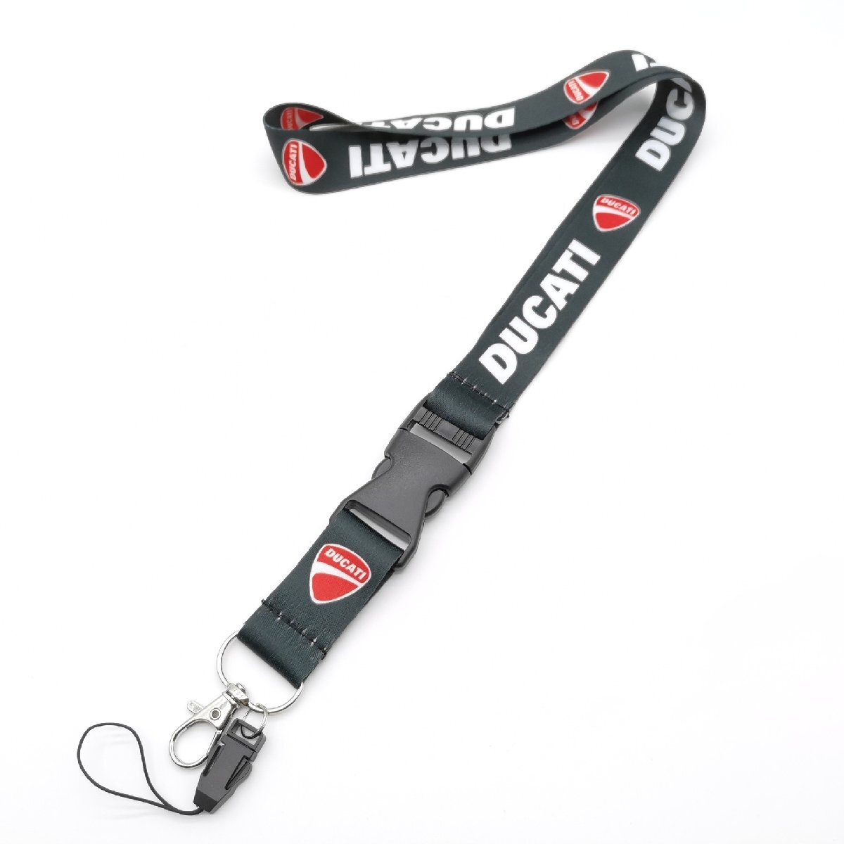 [ neck strap ] DUCATI Logo Ducati Ducati bike paniga-re Monstar color : black * character : white ( free shipping )