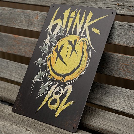 【ブリキ看板】blink182 ブリンク182 ロック パンク メロコア バンド 看板 レトロ風 インテリア 店舗 カフェ 20cm×30㎝・送料無料_画像3