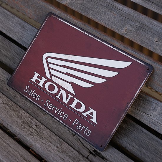 【ブリキ看板】HONDA ホンダ ロゴ ウイング ガレージ インテリア レトロ風 インテリア 店舗 カフェ 壁飾り 30cm×20㎝（送料無料！）_画像3