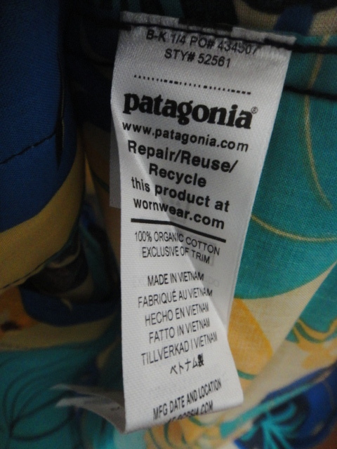  new goods! waste number color patagonia Mali hinipataro is shirt EIWT M size pataloha aloha shirt DEAD STOCK Vintage 