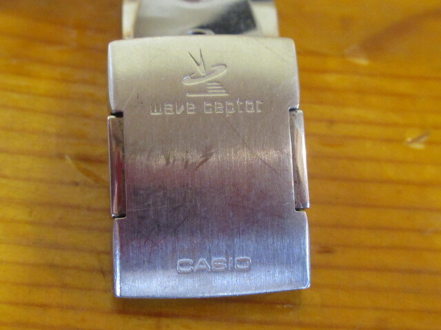 69569 CASIO WAVE CEPTOR ウェーブセプター WVQ-500DJ 腕時計 タフソーラー 電波ソーラー ステンレススチール ブラック文字盤 稼働品の画像7