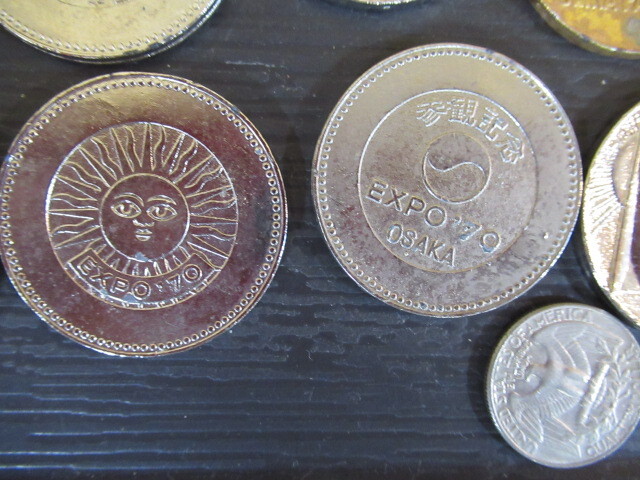 1383 コインまとめ 外国銭 硬貨 コイン 記念メダル EXPO'70 ポートピア’81 譲渡品 約950g 譲渡品の画像10