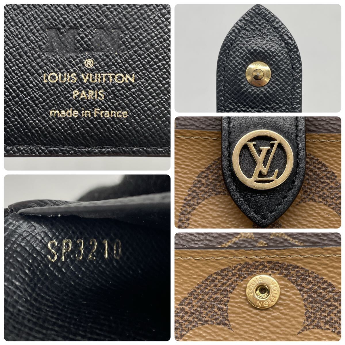 1円 【極美品/2020年製】Louis Vuitton ルイヴィトン ポルトフォイユ・ジュリエット モノグラム リバース ジャイアント 現行品 M69433_画像7