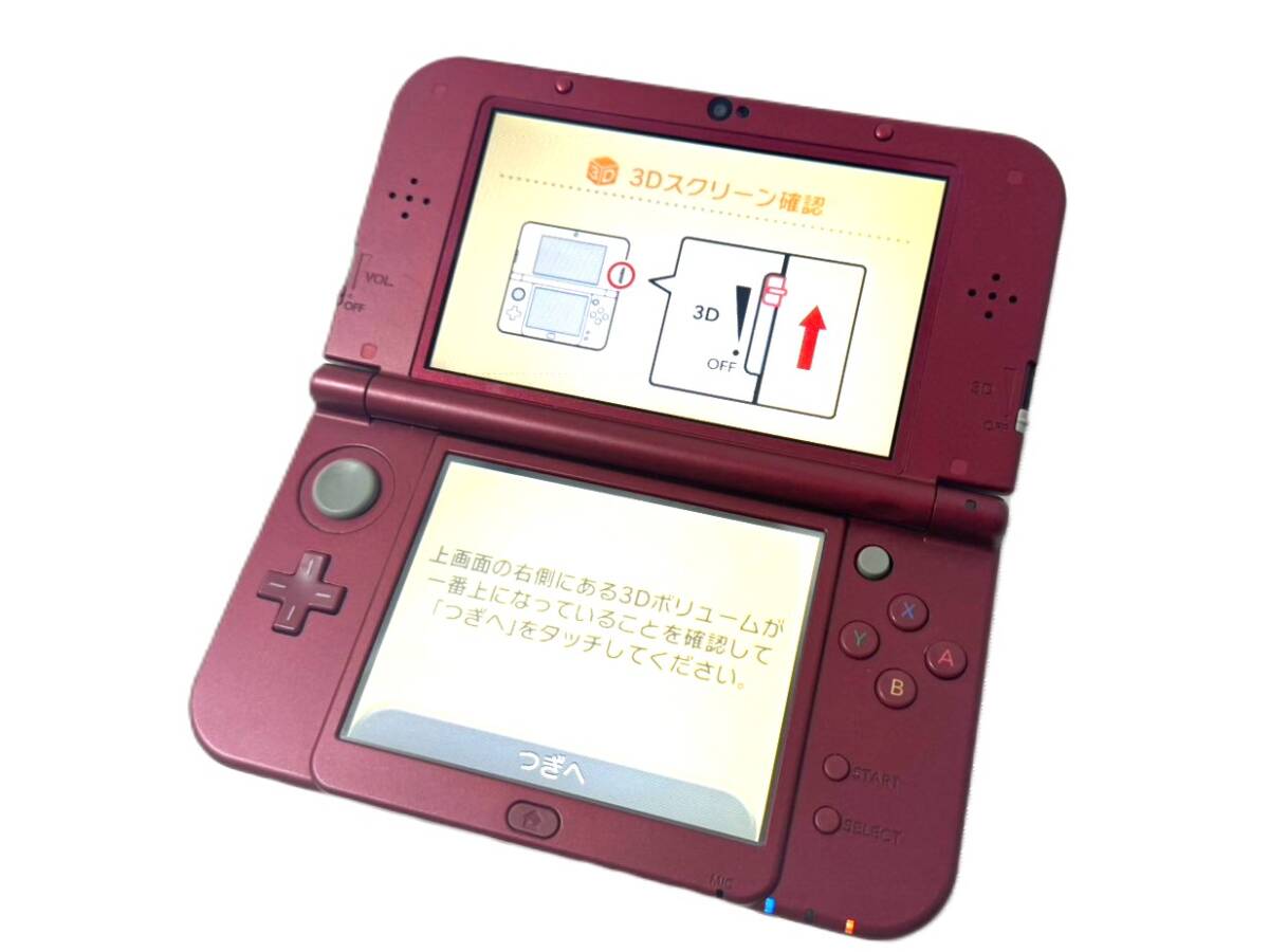 【通電確認済】任天堂/ニンテンドー NEW 3DS LL 本体初期化済み RED-001 ゲーム機器 (47832H4)_画像1