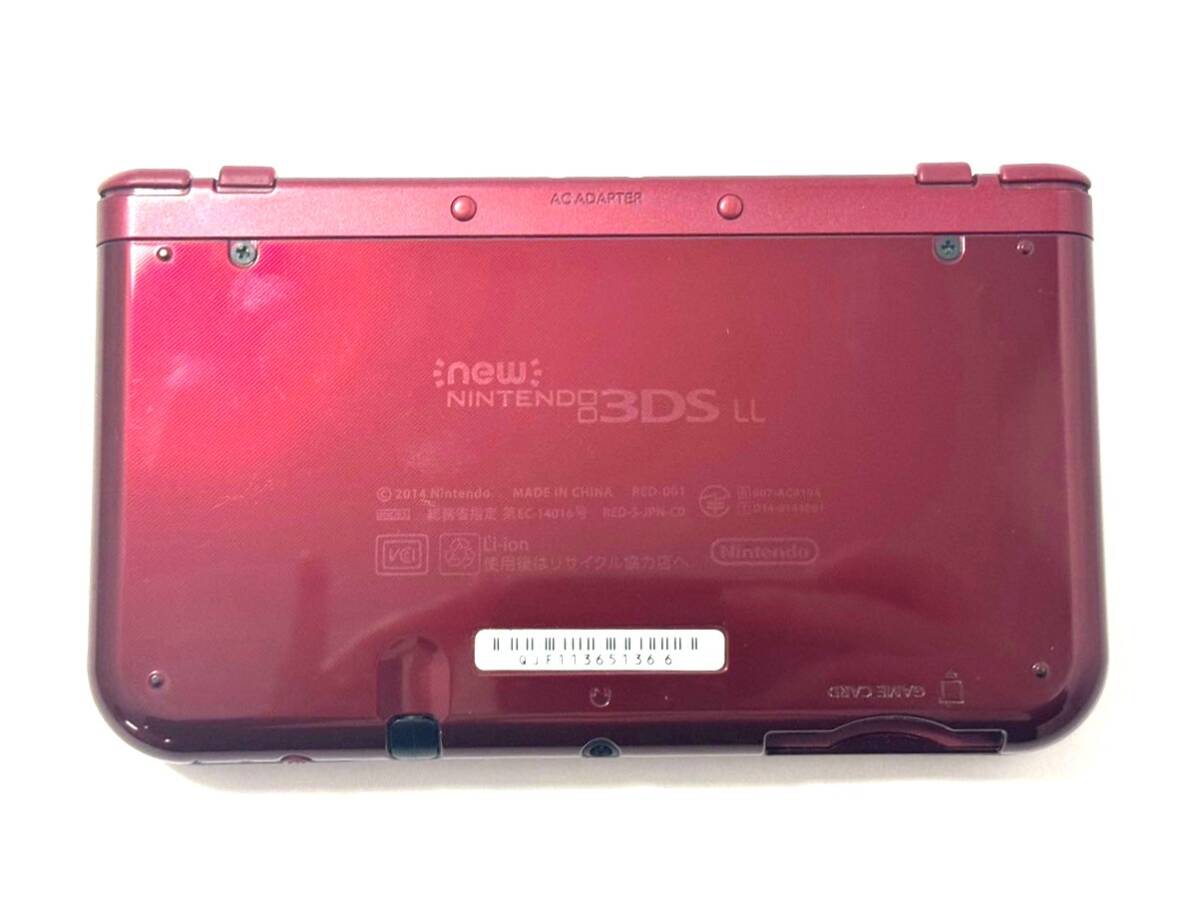 【通電確認済】任天堂/ニンテンドー NEW 3DS LL 本体初期化済み RED-001 ゲーム機器 (47832H4)_画像4