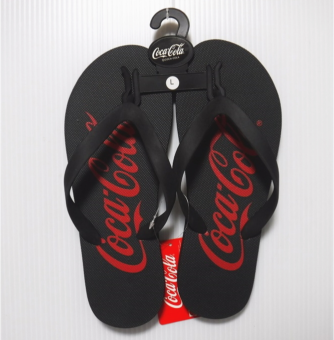 即決■★コカ・コーラ Coca-Cola★■ビーチサンダル：SIZE=L（25.0cm～26.0cm）_画像1
