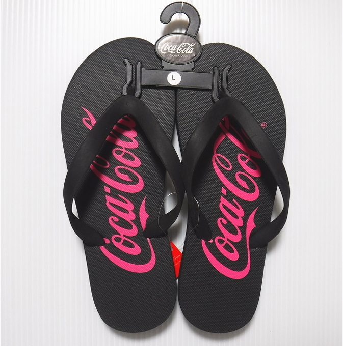 即決■★コカ・コーラ Coca-Cola★■ビーチサンダル SIZE=L（25.0cm～26.0cm）_画像1