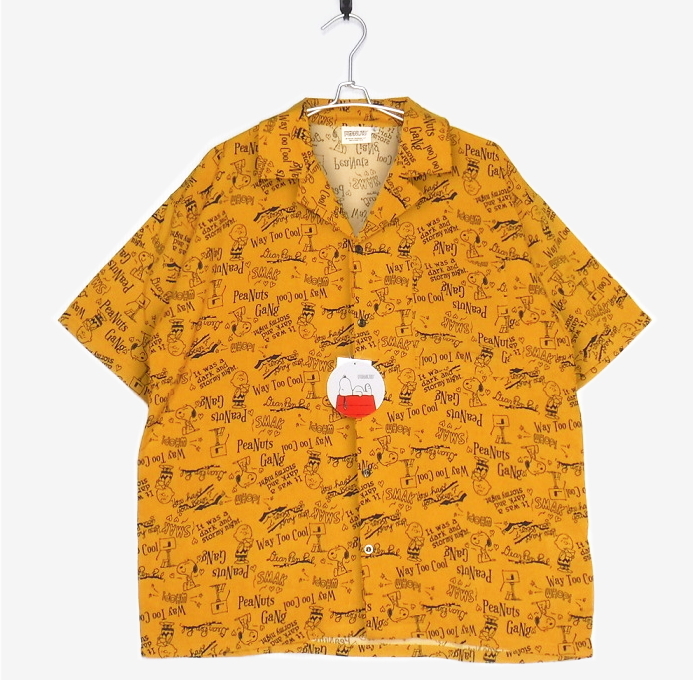 即決■★PEANUTS★■スヌーピー アロハシャツ：SIZE=L_画像1