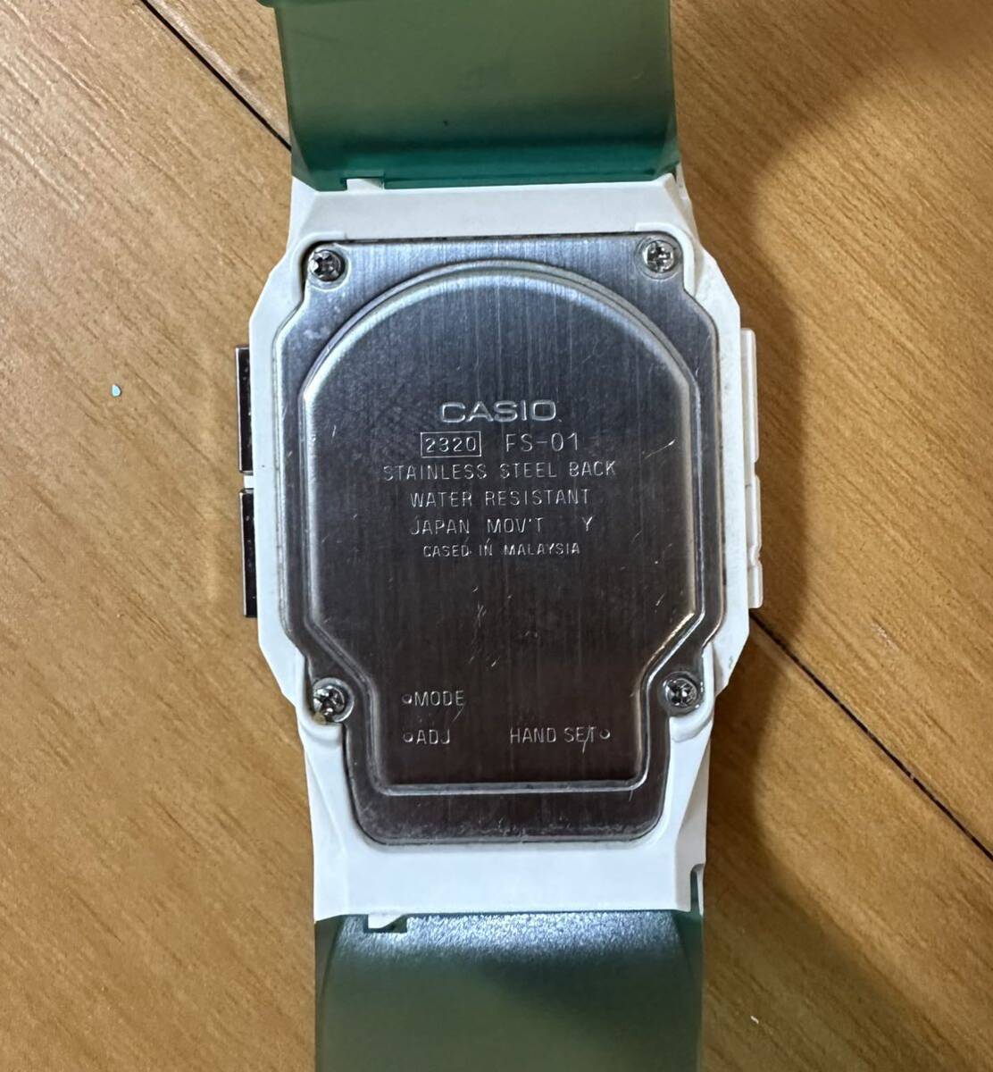 CASIO　カシオ　FS-01　腕時計　フィルムウォッチ　デジアナ スクエア　クォーツ　デュアルタイム　動作未確認_画像6