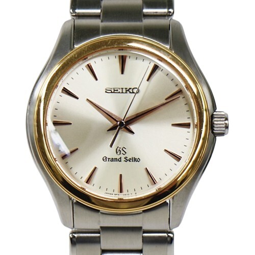 K4W39 wristwatch SEIKO Seiko GS 18KT/SS 9F61-0A20 quartz operation battery remainder amount unknown accessory have 60 size 