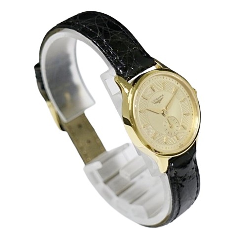 K4w79 LONGINES 腕時計 レディース クオーツ L4.206.2 退社記念刻印あり 現在不動 60サイズの画像4
