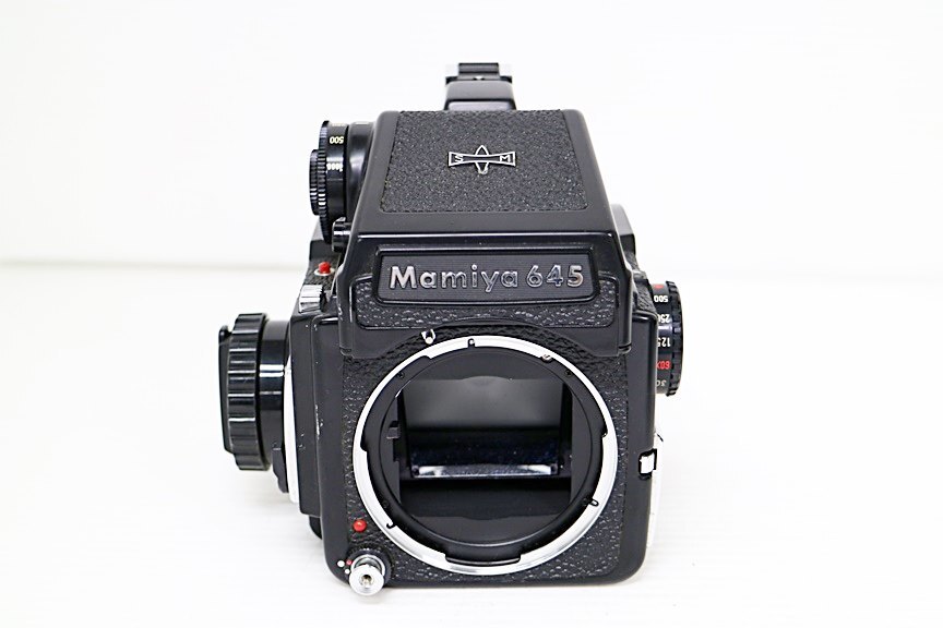 JT4w123 MAMIYA M645 F2.8 70mm F3.5 150mm CANON PowerWINDER 中判カメラ フィルム蓋開かず 他 動作未確認 80サイズ_画像2