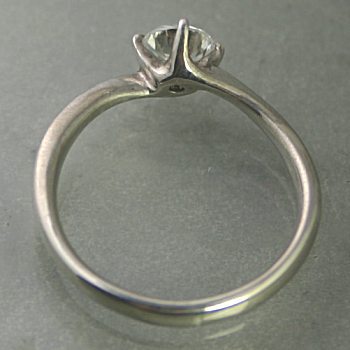 婚約指輪 プラチナ ダイヤモンド リング 0.2カラット 鑑定書付 0.200ct Fカラー SI2クラス 3EXカット H&C CGL_画像2