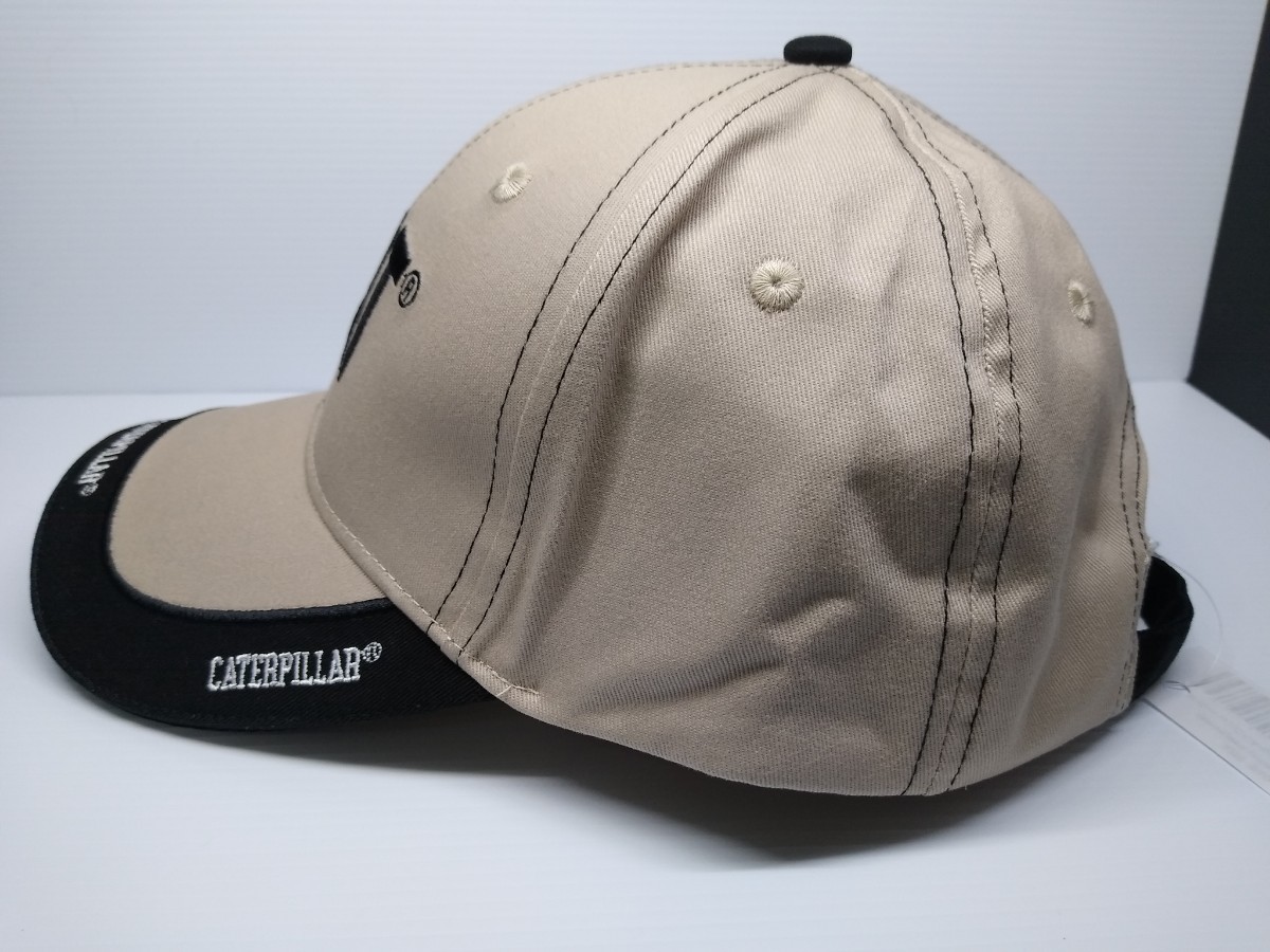 キャタピラー　CAT　帽子　キャップ　ファッション　コレクション　オリジナル　フリーサイズ　ベースボール　ベージュ　コレクション_画像3