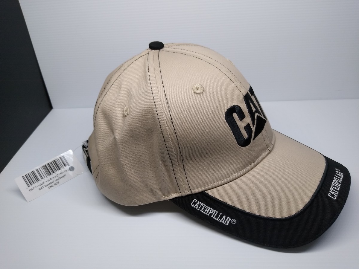 キャタピラー　CAT　帽子　キャップ　ファッション　コレクション　オリジナル　フリーサイズ　ベースボール　ベージュ　コレクション_画像5