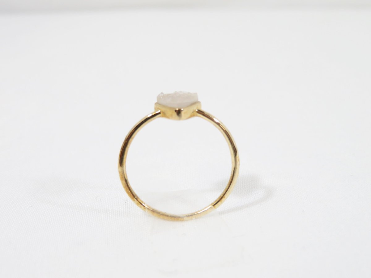 *agete Agete K10 цветной камень кольцо кольцо Gold примерно 9.5 номер снижение цены 