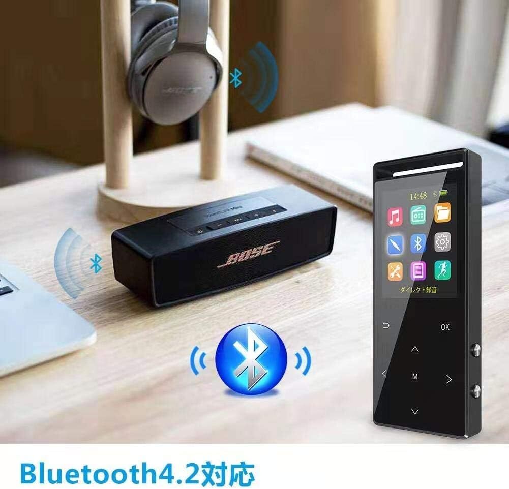  MP3プレーヤー Bluetoothデジタルオーディオ micro SD FMラジオ/録音HIFI超高音質ダイレクト録音 2000分連続再生可能 合金製 イヤホンの画像7