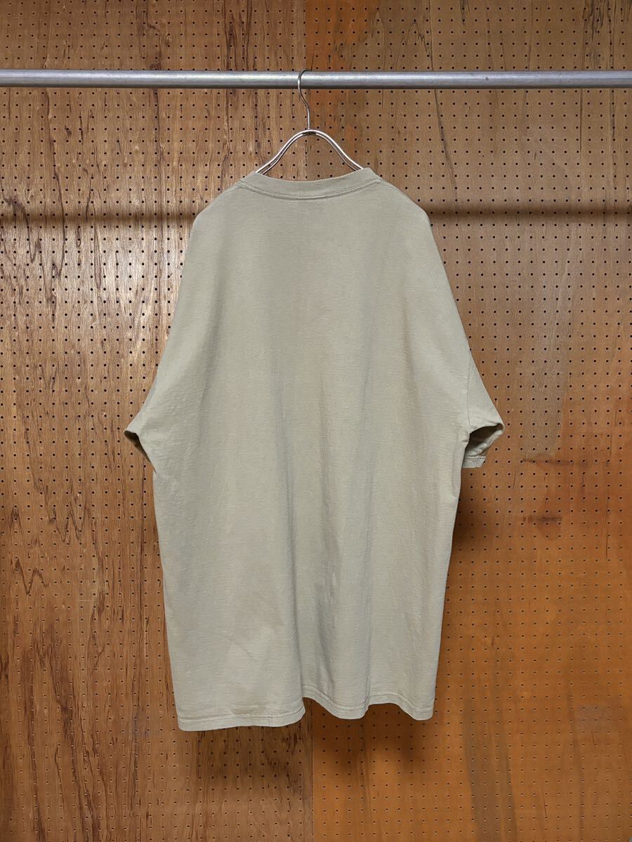 古着 90年代 90s DICKIES ディッキーズ ロゴ プリント Tシャツ カットソー 半袖 ベージュ 2XL 3XL アメリカ製 USA製 大きいサイズ ビッグ_画像2