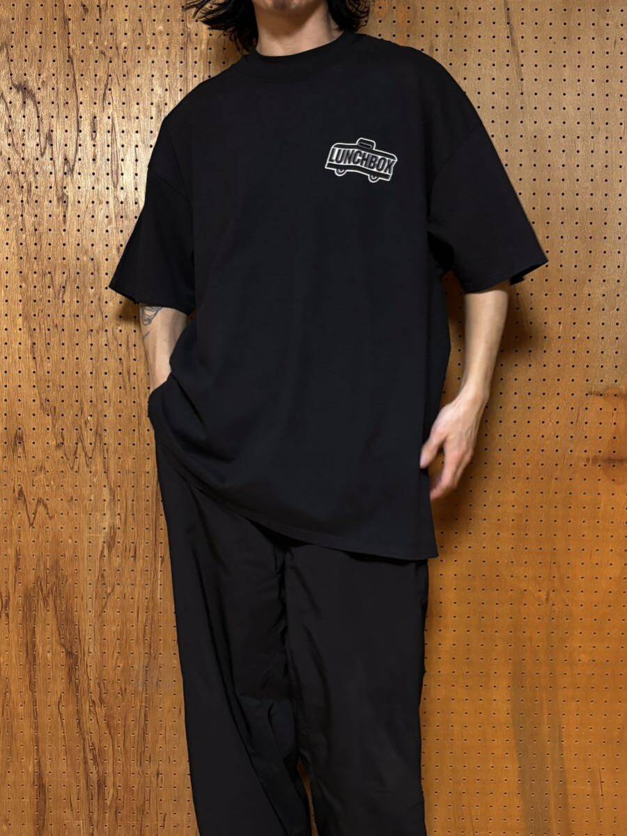 古着 00年代 00s Hanes BEEFY ヘインズ ビーフィー ランチボックス プリント ロゴ Tシャツ カットソー 半袖 ブラック 黒 2XL 3XL ビッグ_画像7