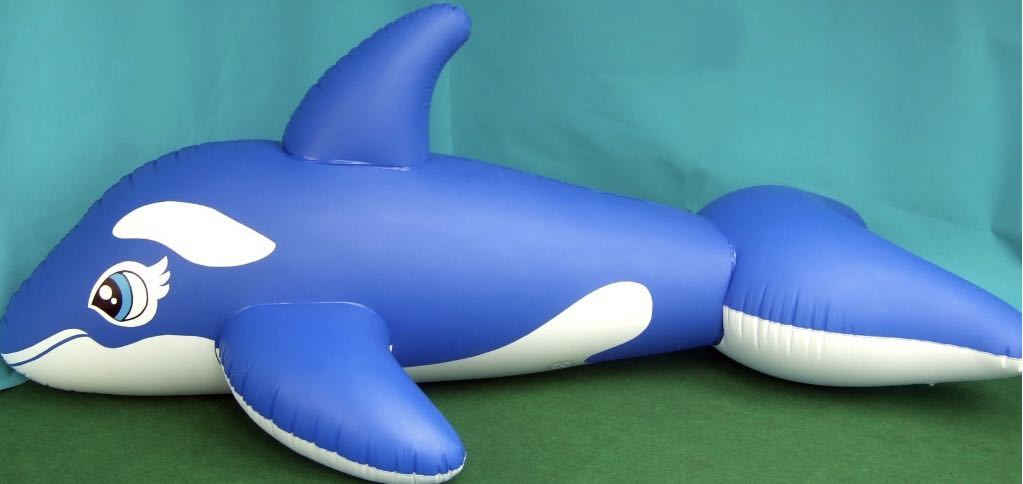 シャチ　ブルー　マット　フロート　空気ビニール風船　浮き輪　レア　新製品　新品未開封　日本未発売　バルーン　Inflatable World製_画像8