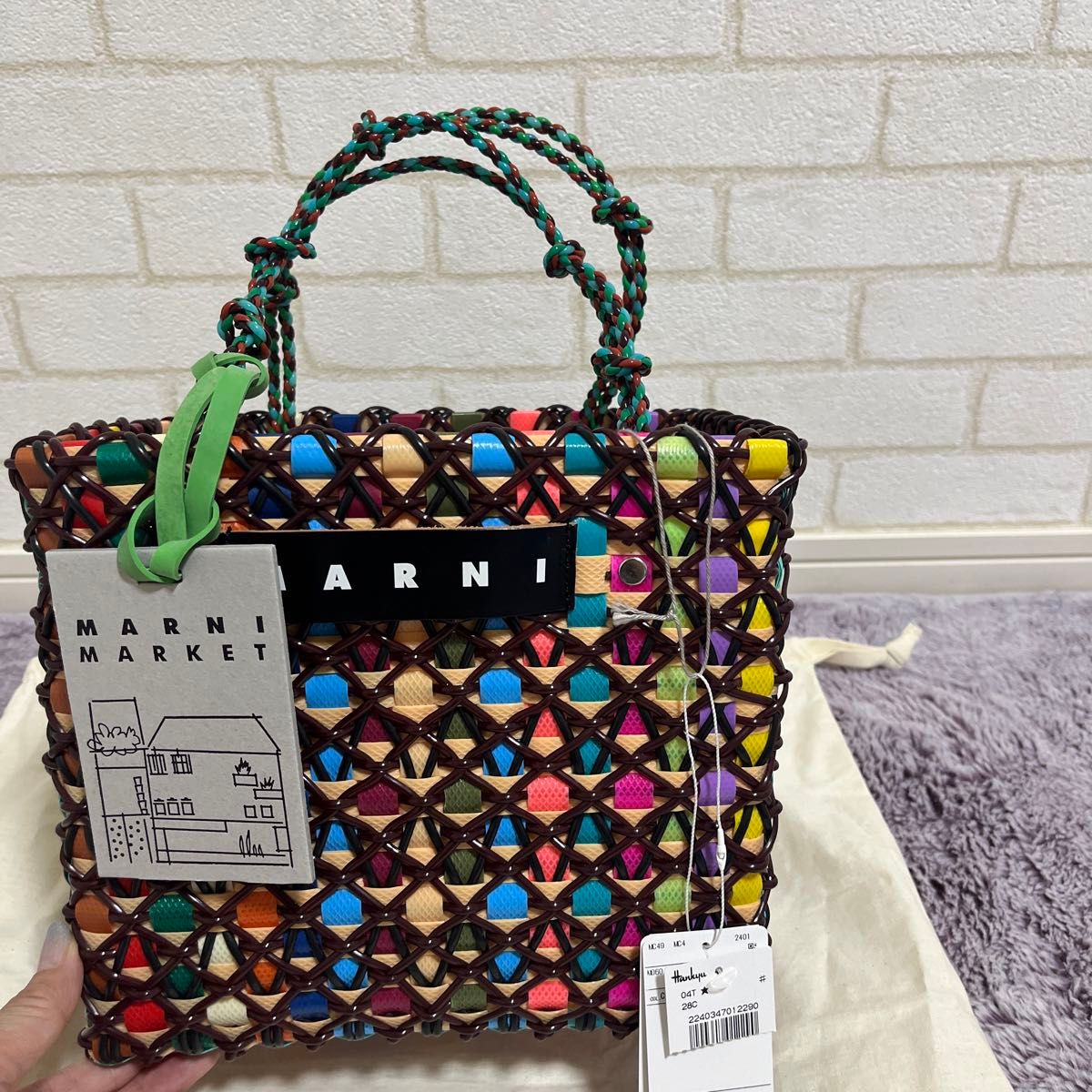 MARNI マルニ 新品 人気 本物 ケーキバスケット ブラック MARNI マルニ 新品 人気 本物 ケーキバスケット ブラック