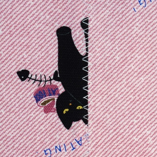 [ есть перевод :100 иен старт ] [ регион кошка * чёрный кошка интересный рисунок ( pink ) ткань ] библиотека книга@ обложка для книги Ver. 001