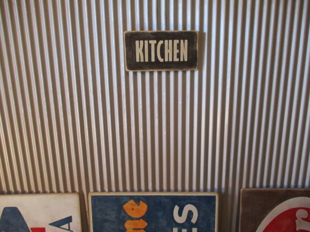 ビンテージサイン木製看板 KITCHEN検）キッチンシャビーカントリーカフェレストランバーアンティークUSA50s60s70s80s_画像2