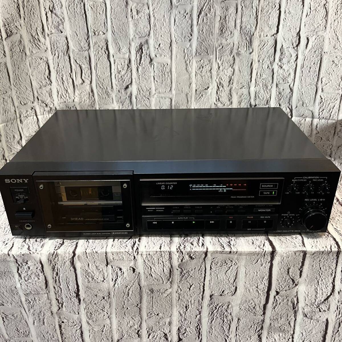 SONY 3 head cassette deck TC-K333ES secondhand goods cassette holder with defect 