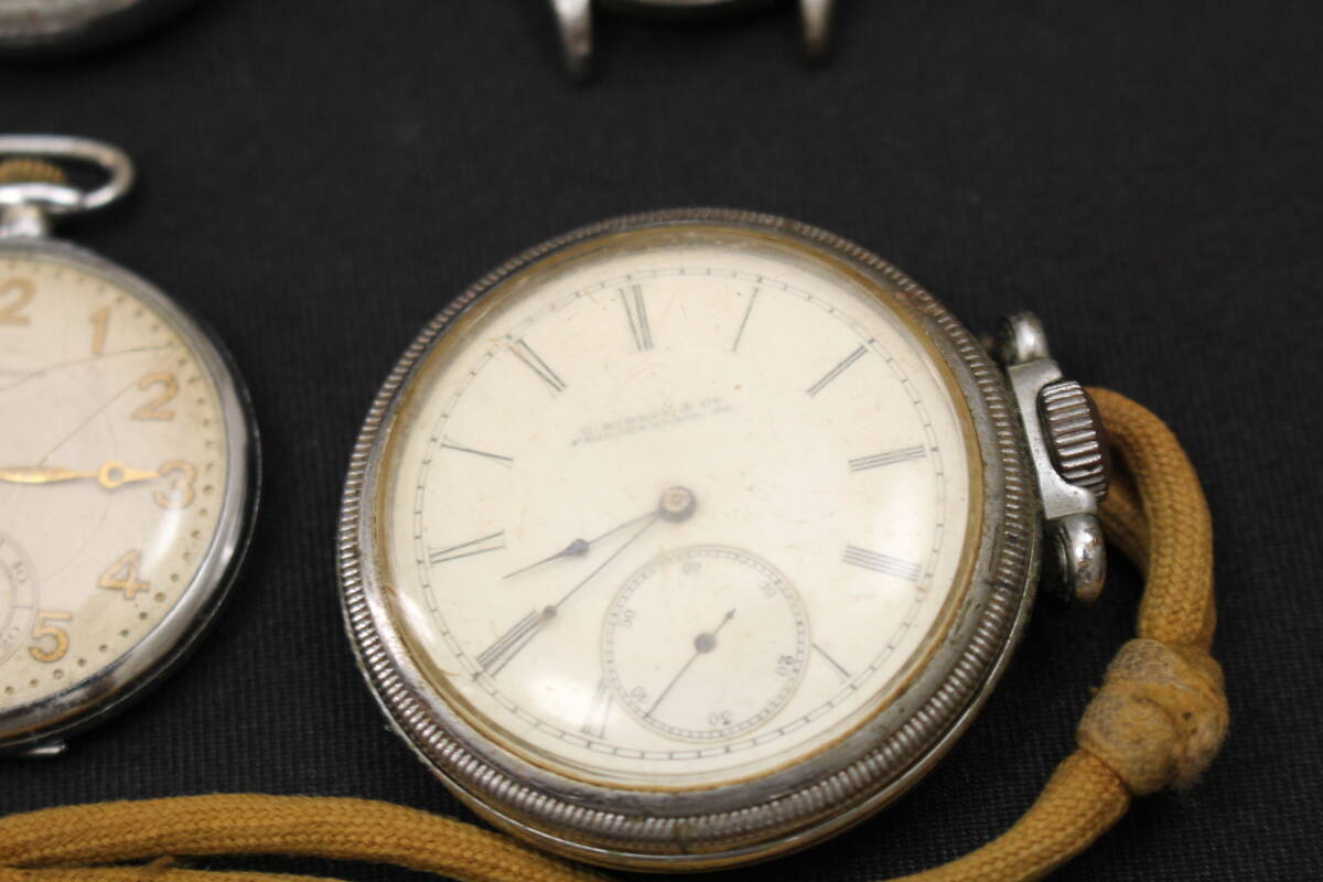 懐中時計 セット おまとめ スイス製 Tavannes Watch アメリカ製 ヴィンテージ アンティーク レトロ 手巻き式 ゼンマイ式の画像5