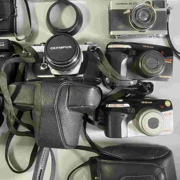C2-133 フィルムカメラ MINOLTA ミノルタ V2 YASHICA OLYMPUS オリンパス OM-10 CANON キャノン QL17 5点動作品～ジャンク迄色々まとめ品の画像3