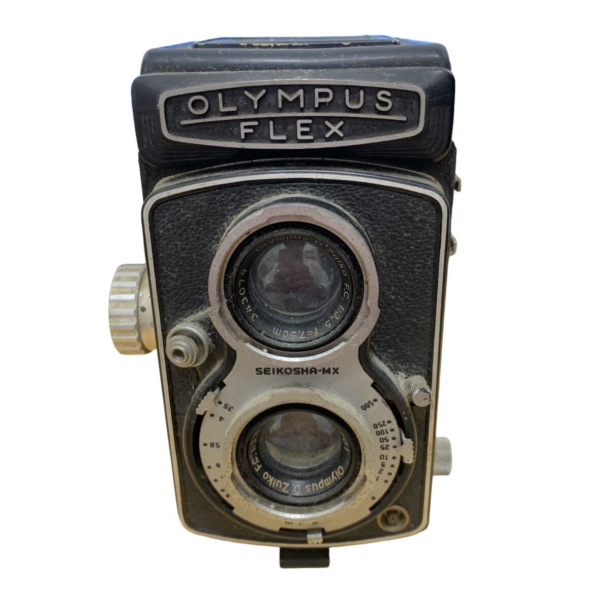 【7104】1円〜 オリンパス OLYMPUS FLEX 二眼レフカメラ 中古 現状品 動作未確認 ジャンク_画像1