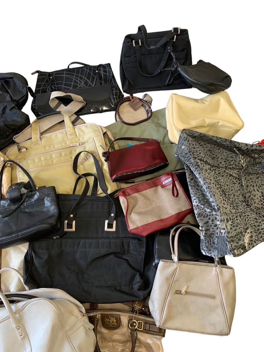 1 иен ~ COACH / Coach no- брендовая сумка суммировать ручная сумочка сумка на плечо большая сумка б/у текущее состояние товар 