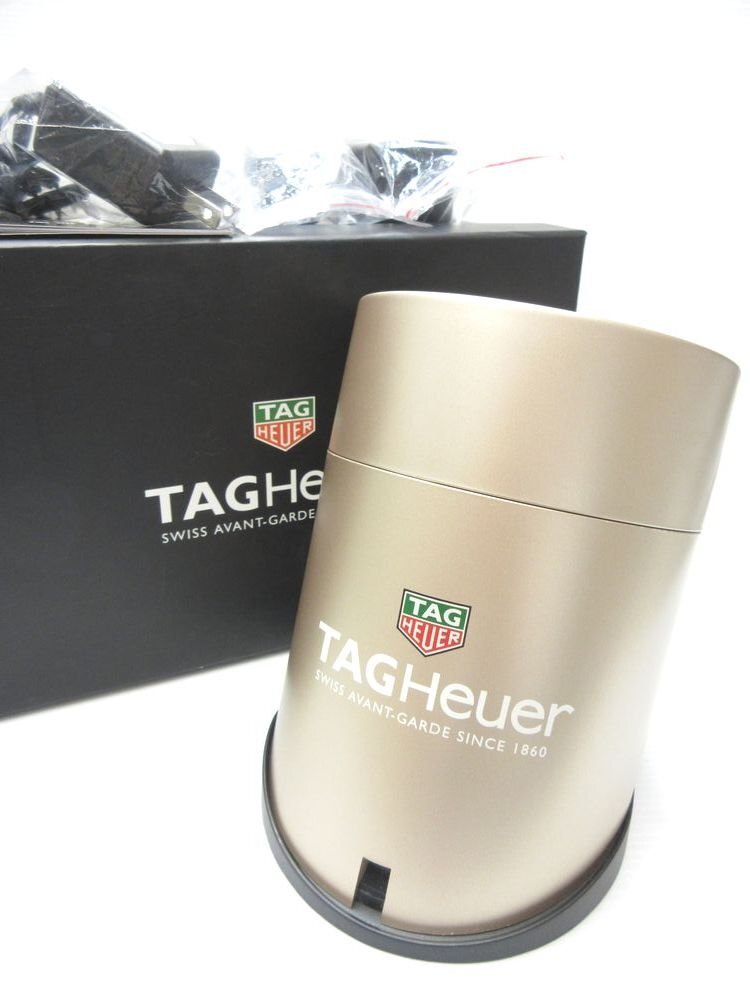 ●TAG HEUER タグホイヤー ワインディングマシーン 腕時計 ケース ワインディング機能 自動巻き 巻き上げ機械 アイボリー系 ベージュ系●_画像1