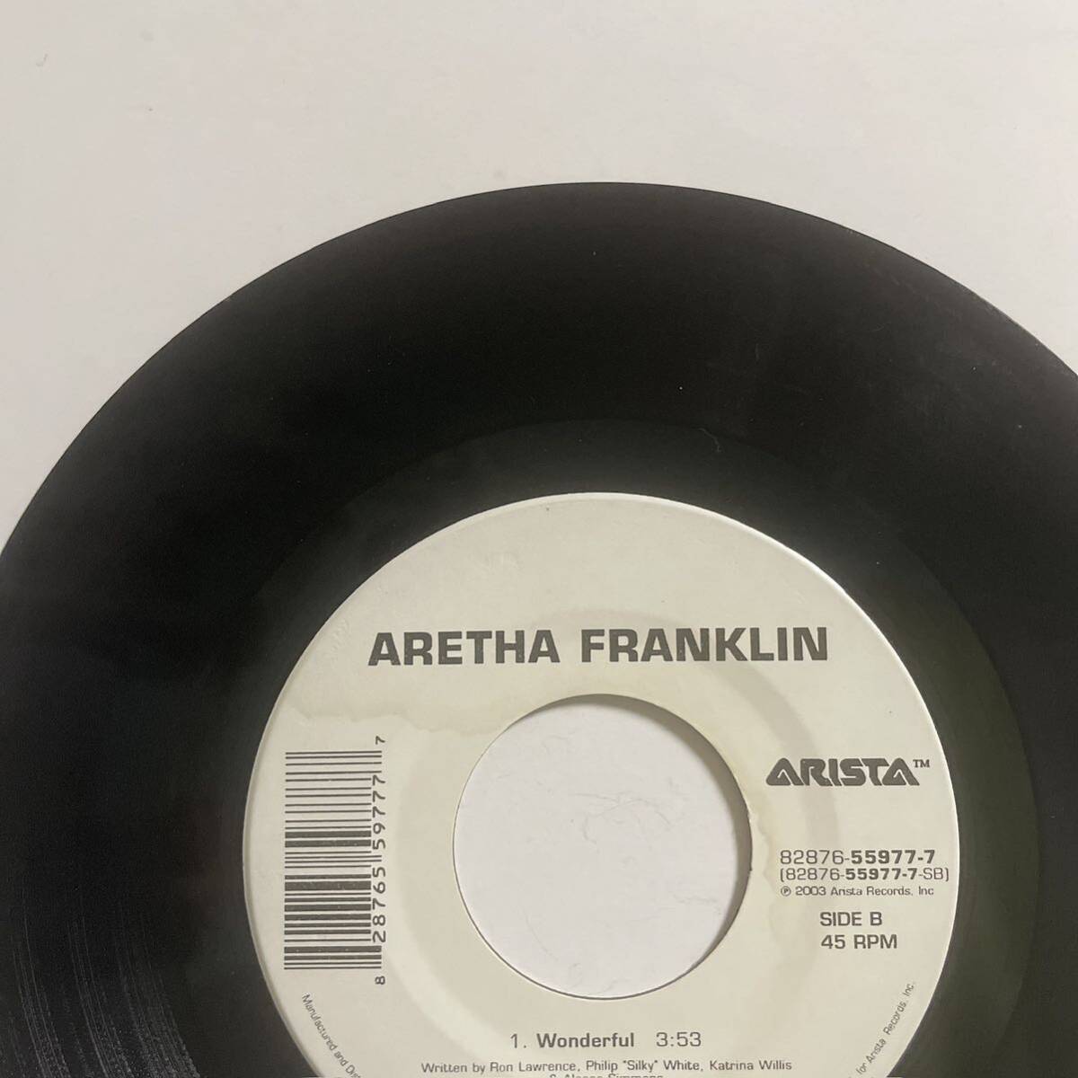 【レア7インチ】Aretha Franklin / Wonderful アレサ・フランクリン R&B SOUL 45 7inch オリジナル　レコード_画像2