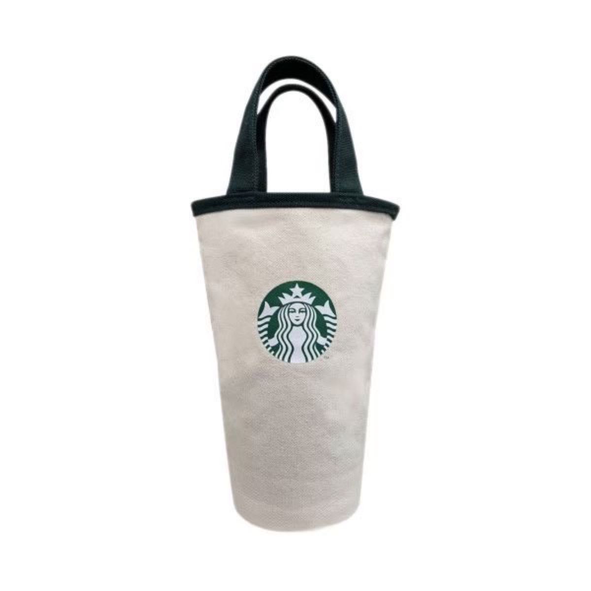 海外限定Starbucks 台湾 スターバックス ドリンクバッグ タンブラーバッグ 海外 スタバ ベージュ カップ型 国内未発売