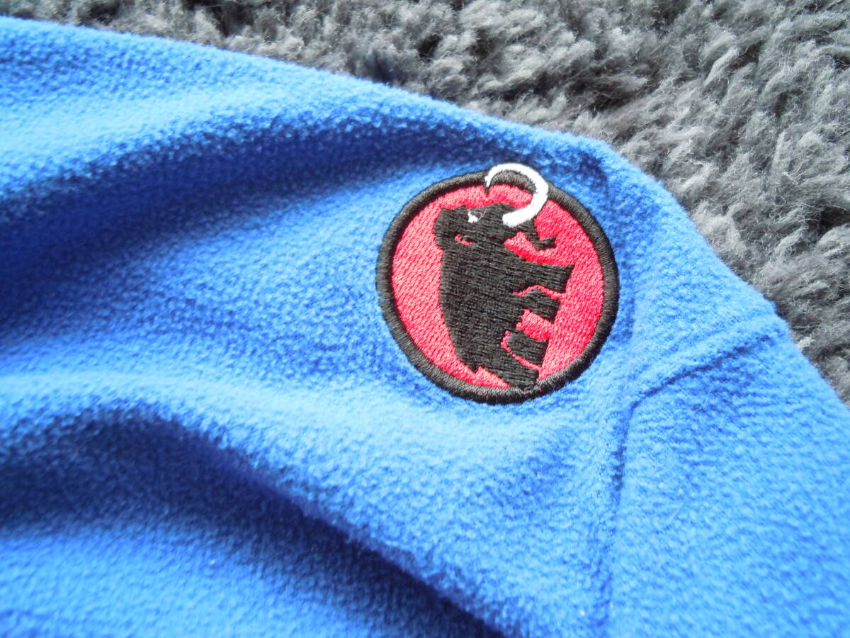 中古美品！■MAMMUT ジップアップ フリース ジャケット アジアMサイズ ブルー 刺繍ロゴ■の画像4