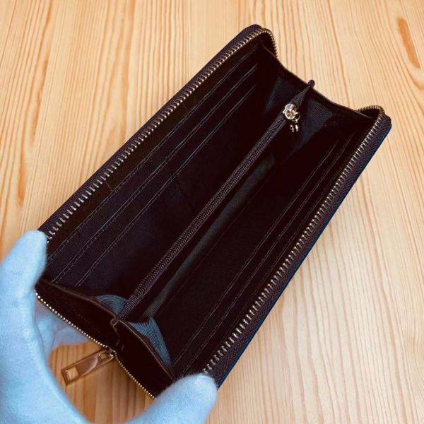 [.. leather .] men's purse long wallet round fastener cow leather cow leather hand made long wallet 1 jpy new goods unused one jpy blue 