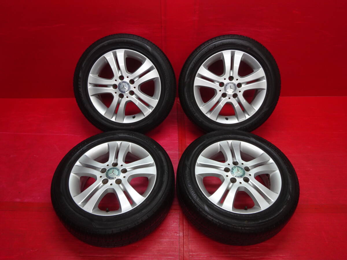 メルセデスベンツ純正16インチホイール 4本 6J +46 5H 112 GOODYEAR EfficientGrip ECO 205/55R16 Aクラス W169 Bクラス W176 Mercedes_画像1