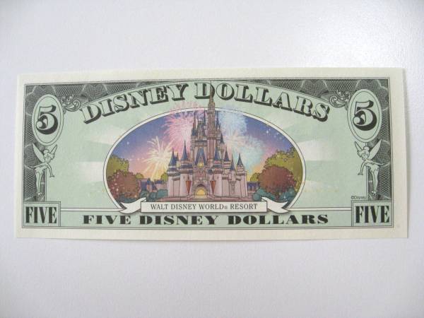 ディズニーダラー　5ドル札（2003年版） $5 紙幣　グーフィー Disney Dollars_画像2