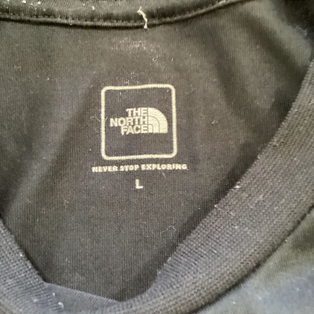 THE NORTH FACE ノースフェイス 胸ポケット 半袖Tシャツ ブラック 速乾メンズ サイズLの画像3