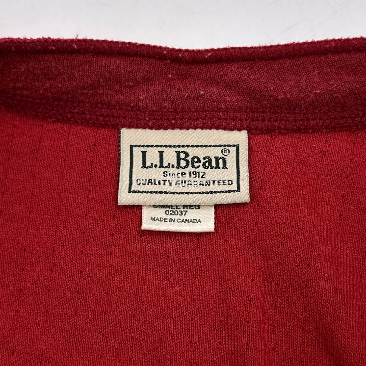 カナダ製 L.L.Bean エルエルビーン ダブルフェイス ヘンリーネック 長袖Tシャツ S /メンズ/アウトドア/古着/ビンテージ/猫目ボタンの画像4