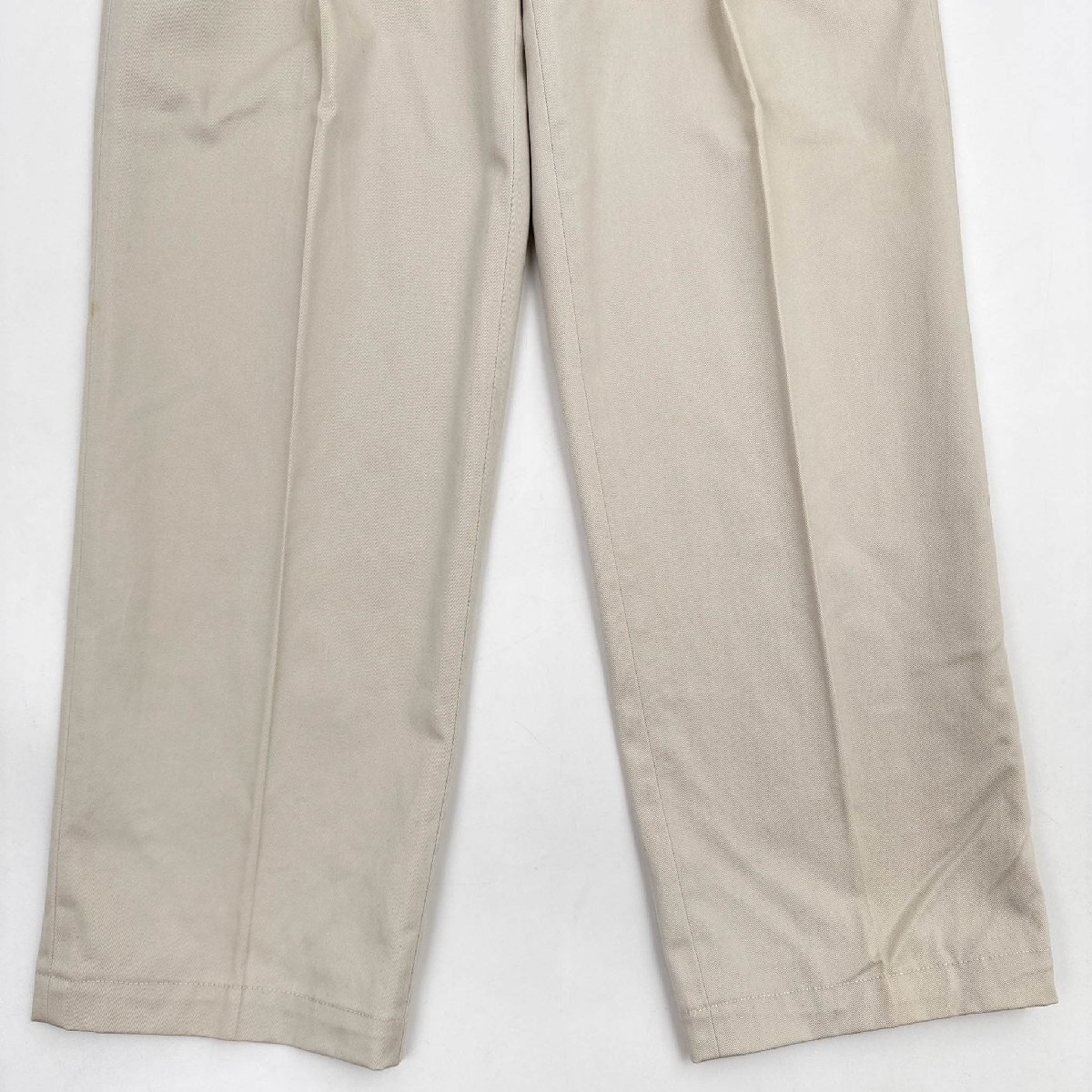 BROOKS BROTHERS 346 ブルックスブラザーズ ADVANTAGE CHINO ELLIOT ツータック チノ スラックス パンツ W34/メンズ/アイボリーの画像4