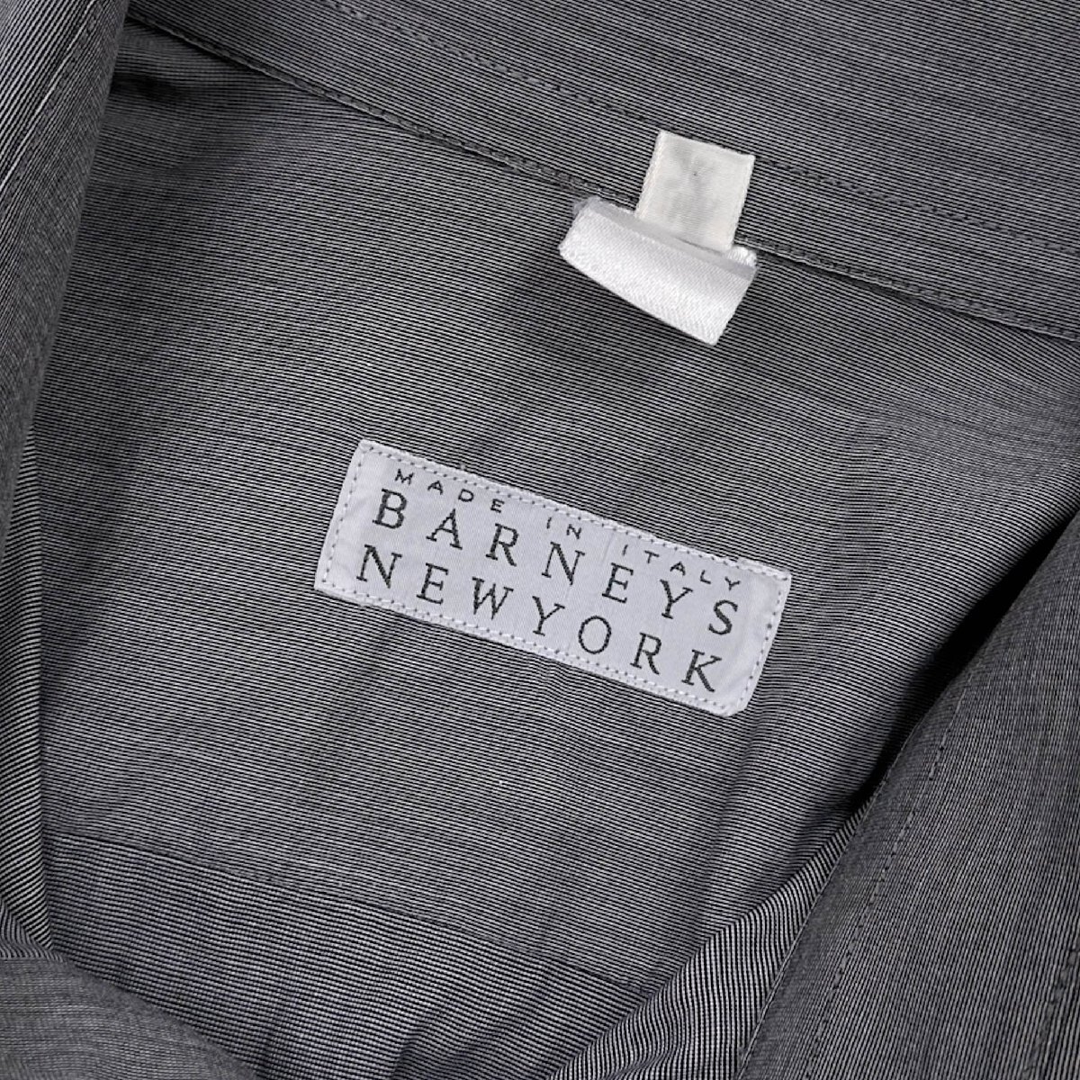 イタリア製◆BARNEYS NEWYORK バーニーズニューヨーク 長袖シャツ ワイシャツ サイズ 15 1/2 R /グレー系 メンズ 紳士_画像4