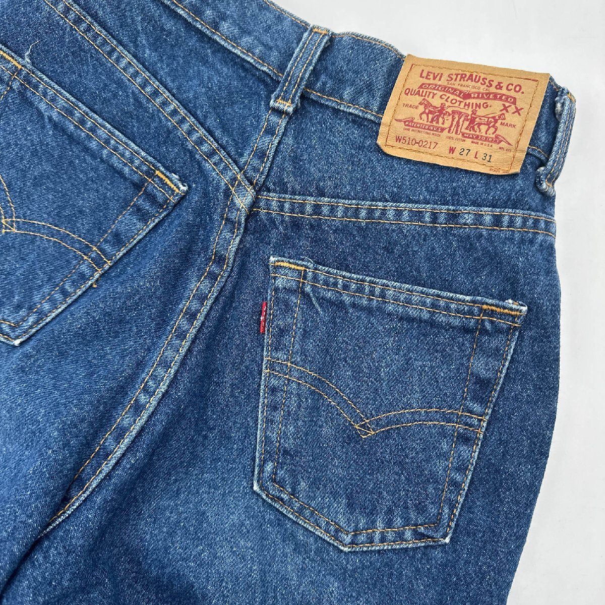 USA製◆Levi's リーバイス 510-0217 デニム パンツ ジーンズ ジーパン W27 刻印525/米国製 アメリカ製_画像6