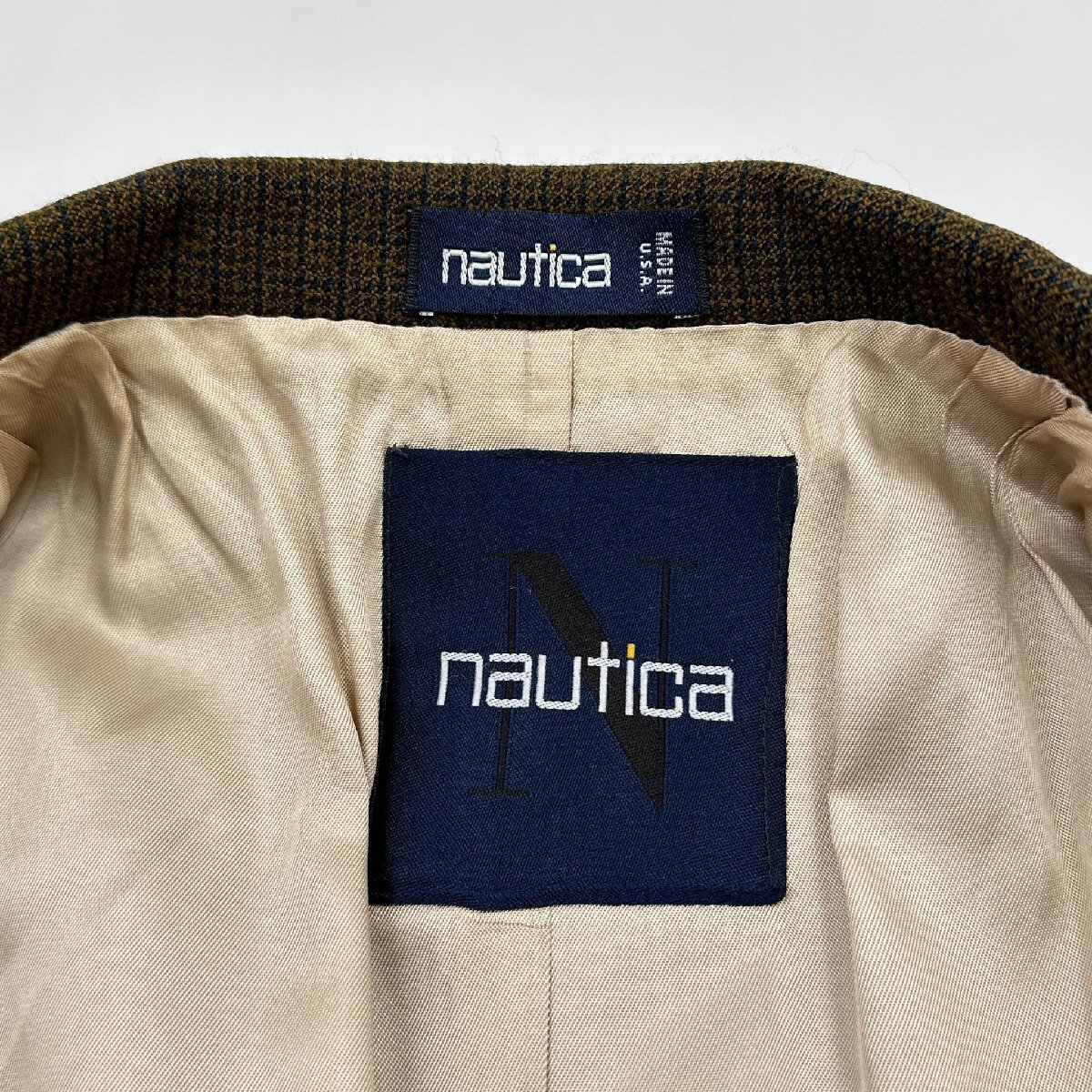 USA製 90s ビンテージ NAUTICA ノーティカ ウール生地 3B テーラードジャケット ブレザー サイズ 38 S /メンズ/古着屋/アメリカ製_画像7