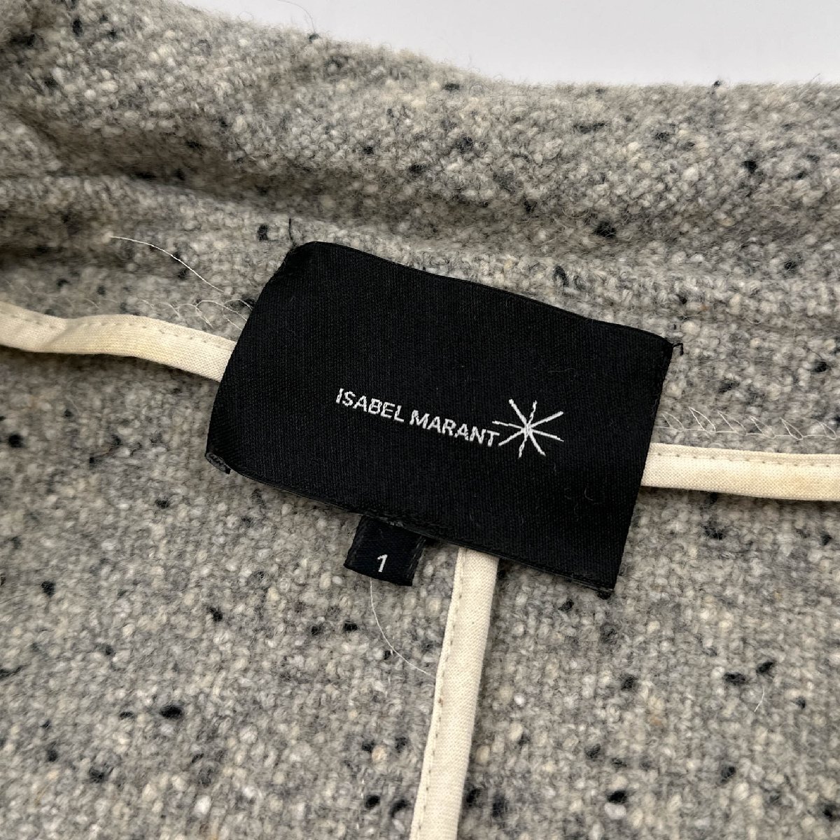 ISABEL MARANT イザベルマラン ネップウール ジャケット ブレザー サイズ 1 / グレー レディース_画像6